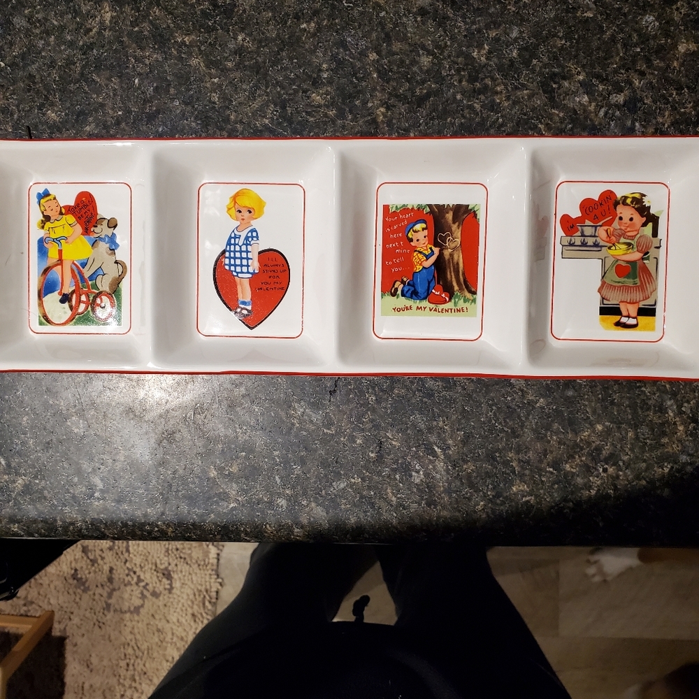 Valentine's serving tray ( ceramic)